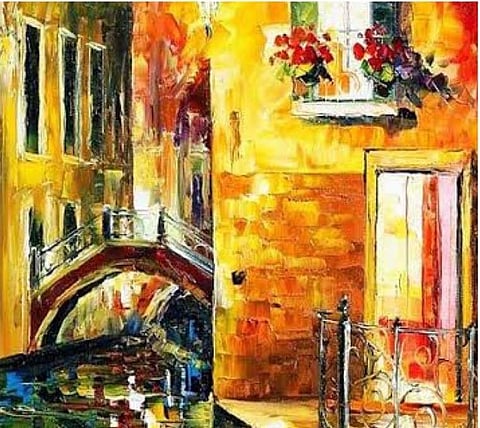 An impasto painting