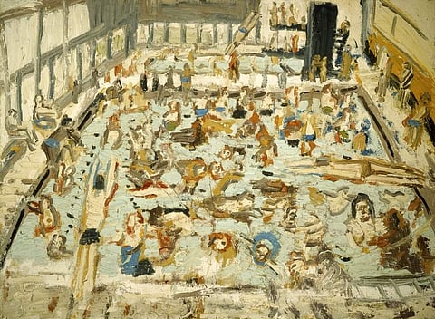 A painting by Leon Kossoff (Annely Juda Fine Art via AP)