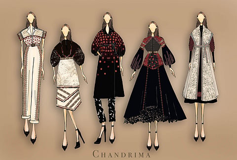 Chandrima Agnihotri's design sketches