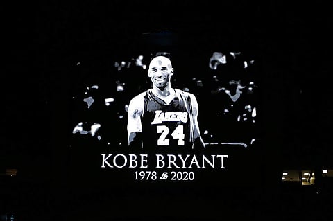 A tribute to Kobe Bryant (AP Photo/Reinhold Matay)