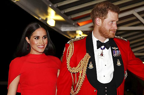 Britain's Prince Harry and Meghan, Duchess of Sussex (Simon Dawson/Pool via AP, file)