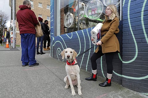 Social distancing in Seattle (AP Photo/Ted S Warren)