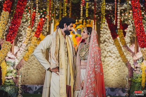 Wedding bells! Rana and Miheeka, Image Courtesy: Reels & Frames