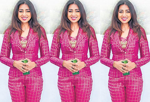 A suit made of a sari