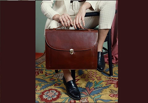 Handcrafted leather case by Tan and Loom
