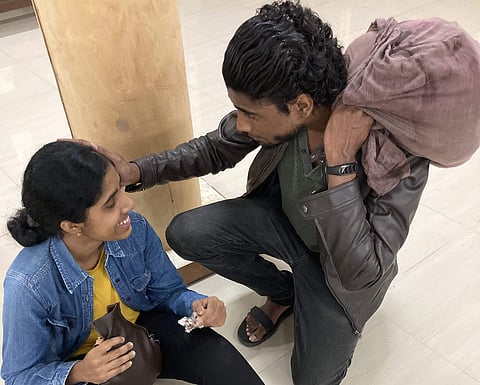 Reshma Roy and Craig Lobo in a scene from the play