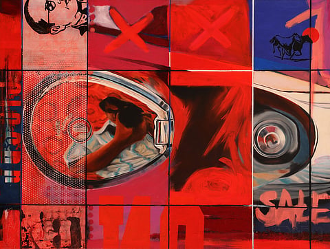 One of the artworks by Ravi Kumar Kashi