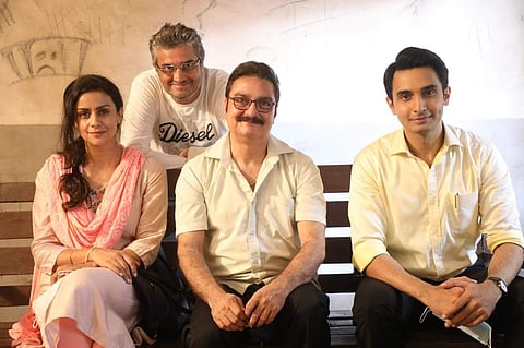 Manish Gupta with the ensemble cast of 420 IPC