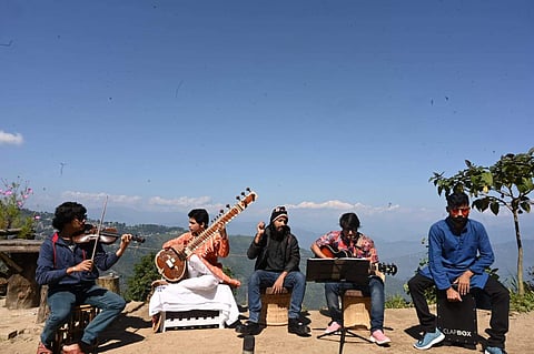 Instrumentalists at the Mountain Music Festival