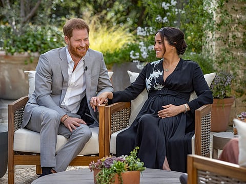Harry and Meghan with Oprah Winfrey