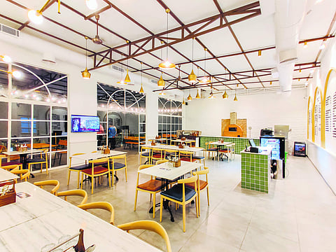 Interiors at the new Double Roti café