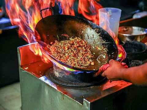 The traditional Chinese wok