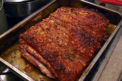 Braised pork belly