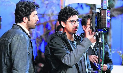 Director Ayan Mukherji with Ranbir Kapoor at the sets of Brahmastra