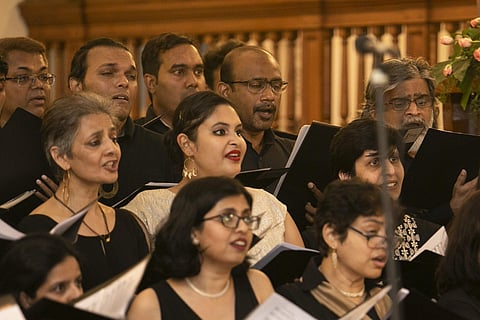 The choir ensembles