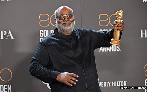 Earlier, Keeravani had won the Best Music Score (Original) award at the Los Angeles Film Critics Association Awards