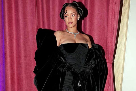Rihanna attended the Golden Globe awards ceremony with her partner ASAP Rocky