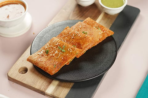 Cheese corn dosa