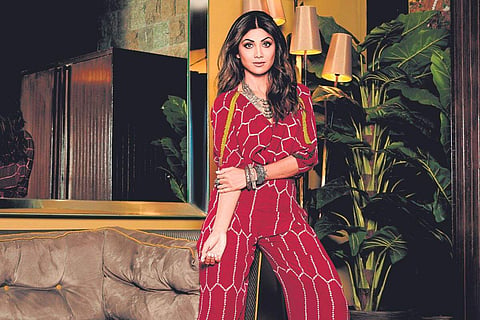 Shilpa Shetty in Nupur Kanoi’s red carpet collection