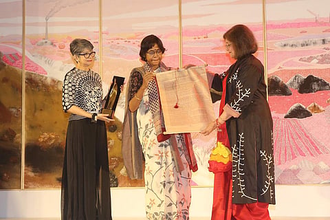 (L-R) Pratiti Basu Sarkar, Mohua Ghosh, Rakhi Sarkar