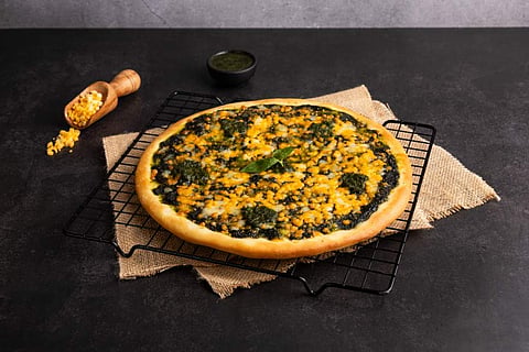 Five Cheese Pesto Pizza