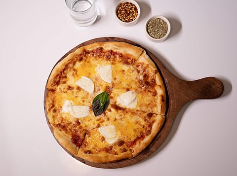 Four cheese pizza