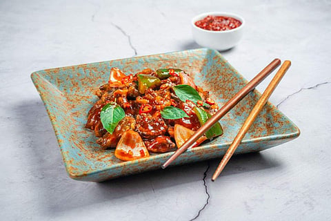 Lamb with Basil and Chilli, a dish from the new menu of Chowman