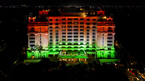 ITC Grand Chola celebrates Independence Day in glorious tri-colour. Also look out for a special them