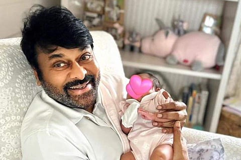 Ram Charan shares adorable click of 'Chirutha' and birthday boy Chiranjeevi with daughter Klin Kaara