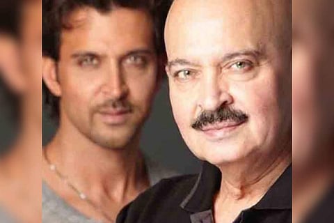Hrithik and Rakesh Roshan | Pic: IANS Photo