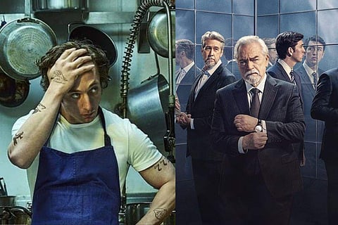 In frame: The Bear (L), Succession (R)