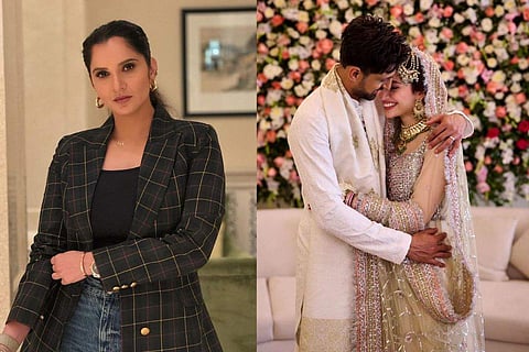 In frame: Sania Mirza (L), Shoaib and Sana (R)