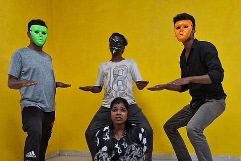 Actors during rehearsals