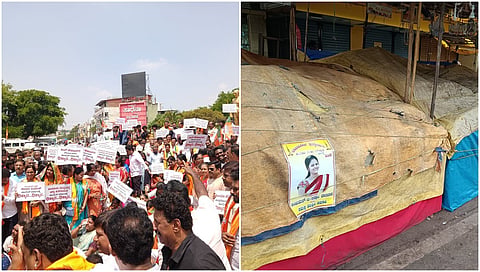 ನೇಹಾ ಹಿರೇಮಠ್ ಹತ್ಯೆ ಖಂಡಿಸಿ ರಾಜ್ಯಾದ್ಯಂತ ಪ್ರತಿಭಟನೆ, ಹುಬ್ಬಳ್ಳಿಯಲ್ಲಿ ಬಂದ್ ಮಾಡಿ ಪ್ರತಿಭಟನೆಗೆ ಬೆಂಬಲ