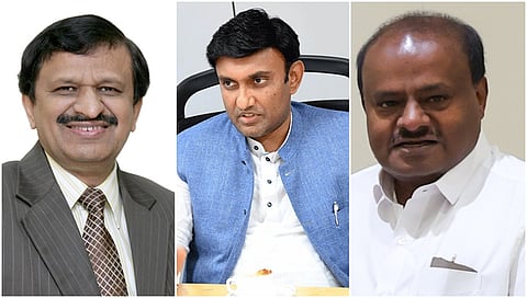 ಡಾ.ಮಂಜುನಾಥ್, ಸುಧಾಕರ್ ಮತ್ತು ಎಚ್ .ಡಿ ಕುಮಾರಸ್ವಾಮಿ
