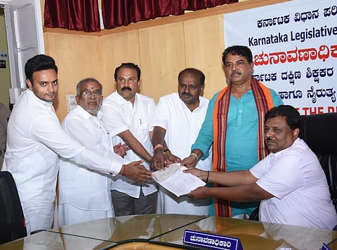 BJP-JDs alliance candidate filing nomination for MLC Elections