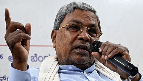 Chief Minister Siddaramaiah during Meet the Press programme, on the one year completion of the state government, in Bengaluru on Monday.