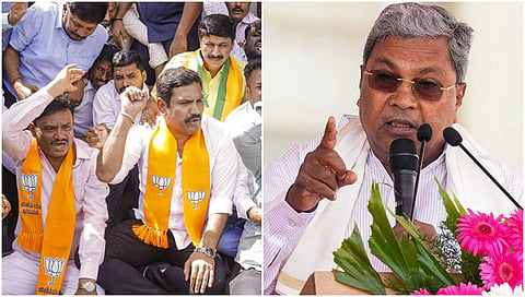 BJP protest- Siddaramaiah