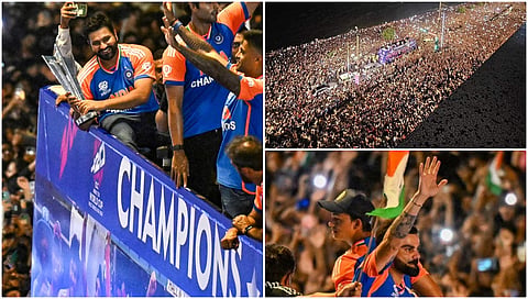 ಲಕ್ಷಾಂತರ ಅಭಿಮಾನಿಗಳ ಹರ್ಷೋದ್ಗಾರ: ಪುಳಕಿತರಾದ ವಿಶ್ವಕಪ್ ವಿಜೇತ ಟೀಂ ಇಂಡಿಯಾ ಆಟಗಾರರು!