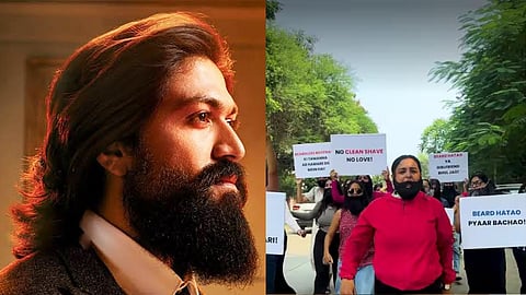 Women March Protest to Force Men to be Clean Shaved
