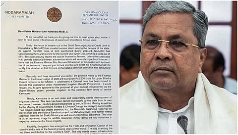 CM Siddaramaiah submitted letter to PM Modi