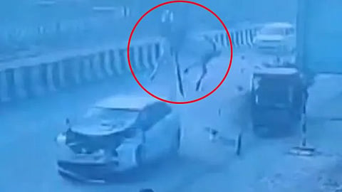 Car Rams Buggy On UP Highway