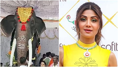 mechanical elephant,Shilpa Shetty