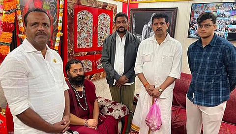 Speaker UT Khader With Sadhu
