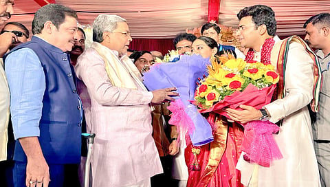 CM Siddaramaiah greet Tejasvi surya