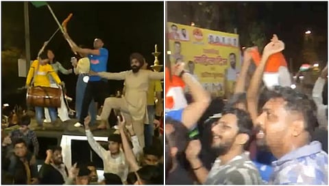 Fans celebrate