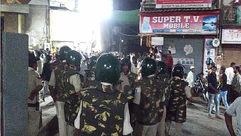 Police at place