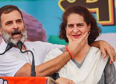 Rahul Gandhi and Priyanka Gandhi