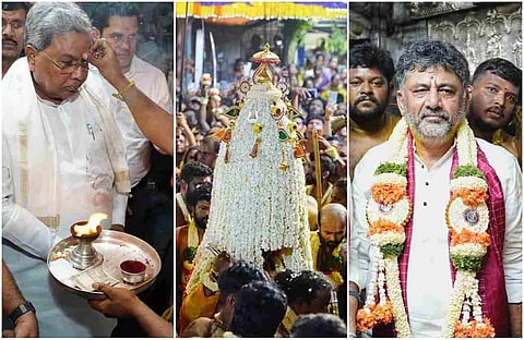 CM and DCM in Bengaluru Karaga