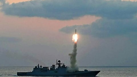 fires anti-ship missile